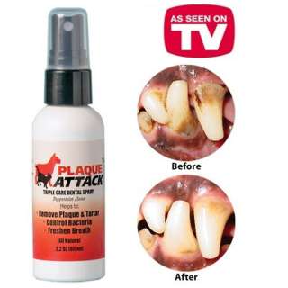 Plaque Attack Spray Dog Cat Bad Breath Teeth up to 6 Month Supply AS 