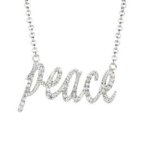  2ct TDW Diamond Expression PEACE Necklace (H I, I2 I3) Jewelry