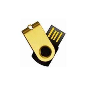  Super Talent MS 16GB USB2.0 Mini Swivel Flash Drive(Gold 