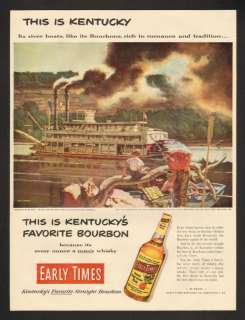 1952 Dean Cornwell Art Early Times Whisky Vtg. Print Ad  