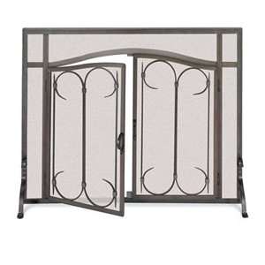 Iron Gate Fireplace Screen with Arched Doors