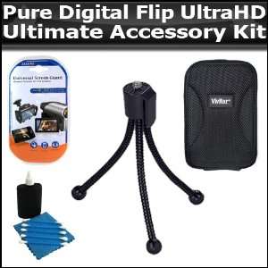  Accessory Kit For Pure Digital Flip UltraHD Camcorder 3rd Generation 