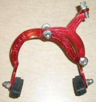 RED ANODIZED LOWRIDER BMX CALIPER BRAKES PART 463  
