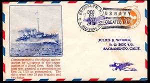 USS Brooklyn 1937 Receiving Ship Naval Cover  
