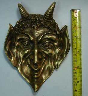 Rare old Devil head with horns bronze ashtray ?  