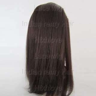 18 Full Lace Front Wig #2 Yaki Indian Remy Hair  
