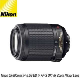 Nikon 55 200mm f/4 5.6G ED IF AF S DX VR Zoom Lens Kit 18208021666 
