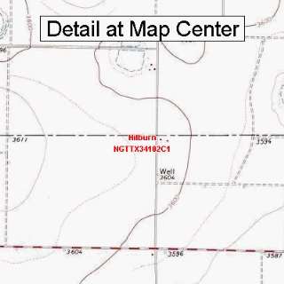  USGS Topographic Quadrangle Map   Hilburn, Texas (Folded 