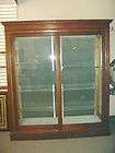 huge antique 1900 s glass cherry wood showcase lighted display