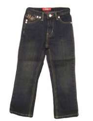 Pop Jeans Girls Embroidery Stretch Dark Denim Jeans ~ Size 4