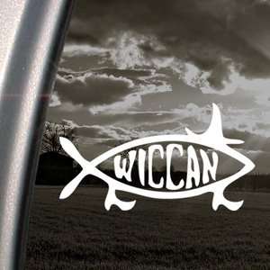  Wiccan Fish Witch Wicca Decal Truck Window Sticker 