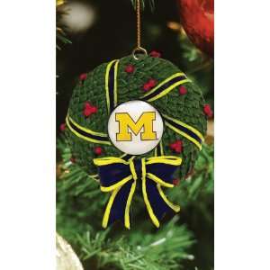   Michigan Wolverines Wreath Ornament Michigan