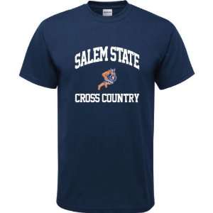  Salem State Vikings Navy Youth Cross Country Arch T Shirt 