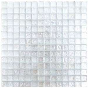  Melted Glaze Iridescent Square Tile   Clear