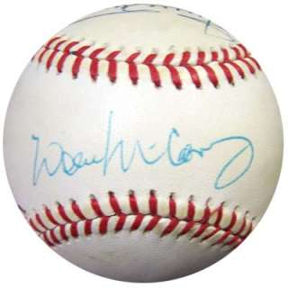 500 HR Club Autographed NL Baseball (9 Signatures) Mantle Mays Aaron 