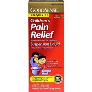 Good Sense Child Pain Relief Suspension Liquid 160Mg Grape 