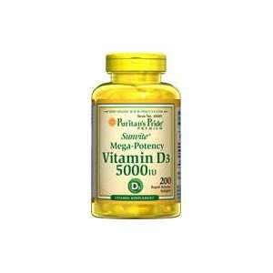 Sunvite Trade; Maximum Strength Vitamin D (D 3) 5000 IU 5000 IU 200 So