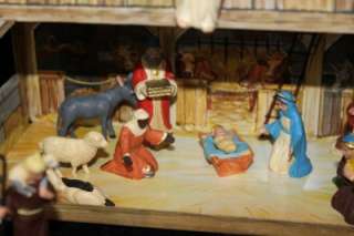 Vintage Marx Tin Litho Nativity Set Mint in Box  