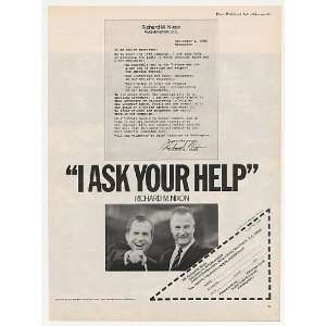   Nixon Spiro Agnew Political Campaign Print Ad