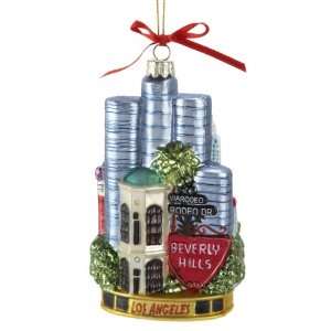  Pack of 6 City of Los Angeles Glass Christmas Ornaments 5 