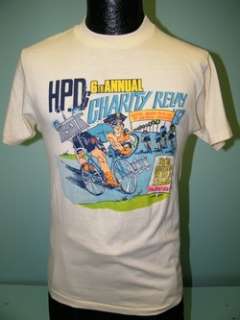 Vintage 87 HOUSTON Police RACE 50/50 T Shirt M emo mod  