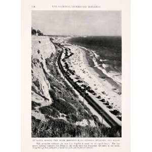 com 1929 Halftone Print Santa Monica California Beach Coastal Highway 