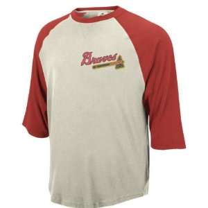 Atlanta Braves Cooperstown Rotation 3/4 Raglan Sleeve Jersey Shirt 