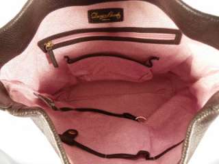 Dooney & Bourke Leather Hobo Handbag w/ Logo Lock~Brown  