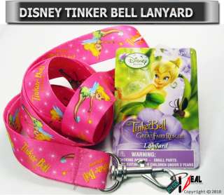 DISNEY TINKERBELL Trifold Wallet and Lanyard PINK W SET  