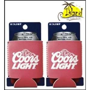    (2) Coors Light Pink Beer Can Koozies Cooler