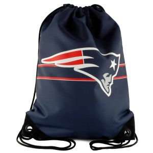  New England Patriots NFL Team Stripe Drawstring Backpack 