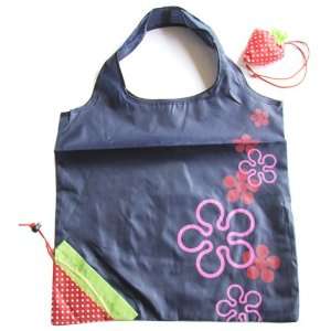  Eco Shopping Bag   Foldable Strawberry, Dark Blue