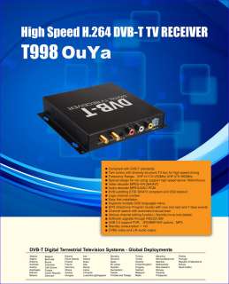 Digital TV Receiver Box DVB T MPEG2 MPEG4 Car GPS Navi  
