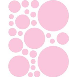 Set of 130 Brown and Pink Polka Dots Circles Wall Decor Graphic Vinyl 