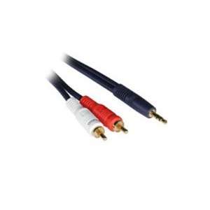 Cables To Go 6ft 3.5mm To 2 Rca Male Y Cable Gold Plated Connectors To 