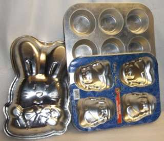 Lot of Cake Pans Baking Cup Cakes Muffins Cookies Wilton Aluminum 