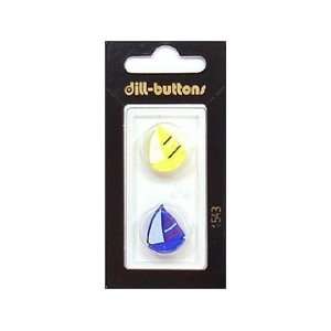 Dill Buttons 18mm Shank Sailboats 2 pc (6 Pack)  Pet 