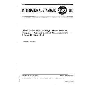  ISO 8861973, Aluminium and aluminium alloys 