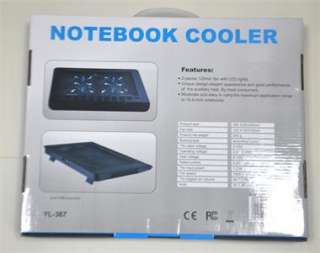 Brand New 2 Fan Blue LED Notebook USB Cooling Cooler Pad For 10 15 