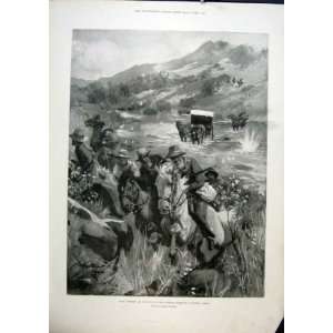  Africa Guerilla War Stewart Attack War Old Print 1901 