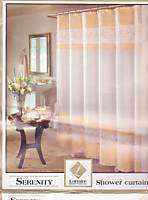 Serenity Shower Curtain Woven Jacquard Fabric on Voile  