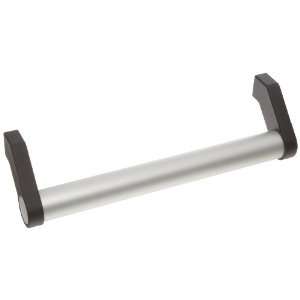 Aluminum Offset Pull Handle with Threaded Holes, Round Grip, Clear 