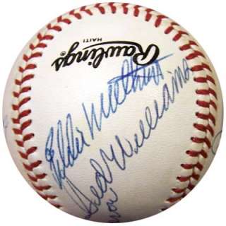   Club Autographed Signed NL Baseball Mantle Williams JSA #B72234  