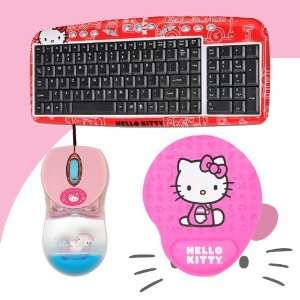   81409 + Hello Kitty Mouse Pad w/ Wrist Rest (Pink) #74709 PNK DavisMAX