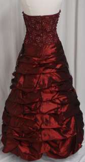 Ball Gown Dress Party Prom Evening Pageant Burgundy 10  