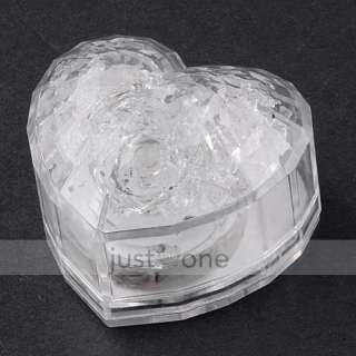 2x LED Flashing Ice Cube + Heart shape Decoration Light for Bar 