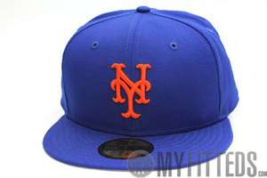   Mets Royal Blue Orange Grey Brim Retro 1999 59Fifty New Era Fitted Cap