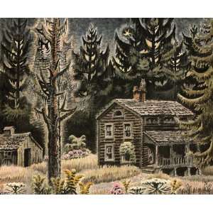   Burchfield   24 x 20 inches   OldHouseAnd Spruce Trees