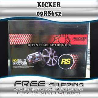 NEW Kicker 09RS65.2 6 1/2 2 way Component SpeakerS  RS 652 RS652 