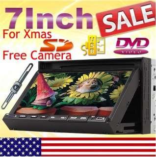   Double Din 7 In Dash Car Stereo DVD Player Ipod Bluetooth+Camera